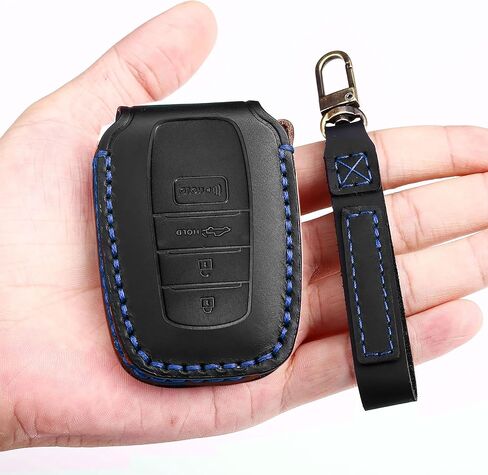 SENSHINE Key Fob Cover for Toyota Tundra Accessories 2026 2022-2025 Sequoia 2023-2026 Camry 2025 2026 Grand Highlander/Tacoma 2024-2026 Crown 2023+ Key Fob Case Shell Protect Key Cover (Blue Stitch) in Kuwait