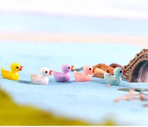 5pcs Little Mini Duck Duckling Miniature Ornament for DIY Dollhouse Decoration Fairy Garden Plant Décor Figurine in Saudi Arabia