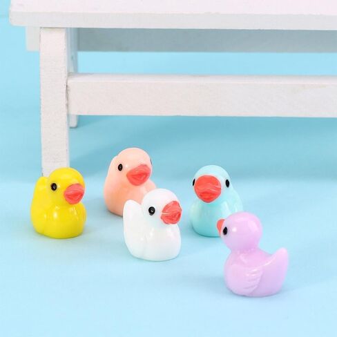 5pcs Little Mini Duck Duckling Miniature Ornament for DIY Dollhouse Decoration Fairy Garden Plant Décor Figurine in Saudi Arabia