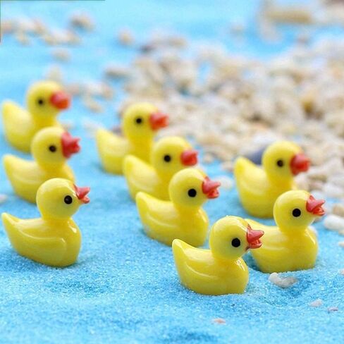 5pcs Little Mini Duck Duckling Miniature Ornament for DIY Dollhouse Decoration Fairy Garden Plant Décor Figurine in Saudi Arabia