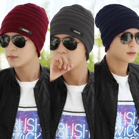 Beanie for Men Women Cuffed Thick Knitted Unisex Winter Hat Beanies Skull Cap in Saudi Arabia