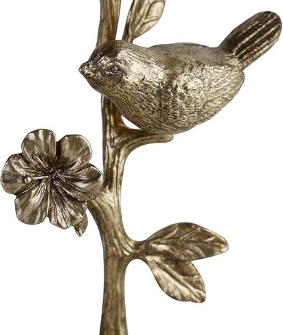 NIKKY HOME Vintage Gold Taper Candle Holders Set of 2, Birds on Branch Elegant Metal Flowers Candlestick for Table Centerpieces, Wedding Decor and Dinner Party in Saudi Arabia