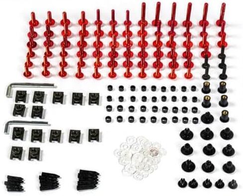 Motorcycle Fairing Complete Bolts Kit Screws For Kawasaki Ninja ZX6R ZX-6R 636 2001 2002 2003 2004 2005 2006 2007 2008 Aluminum Fasteners Hardware Clips (Black) in Saudi Arabia
