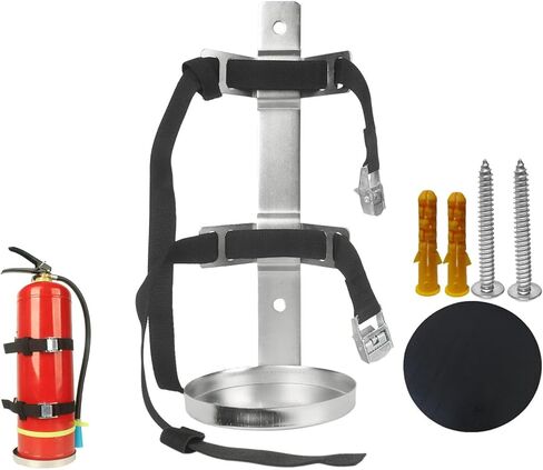 Fire Extinguisher Mount,Stainless Steel,Wall Hanging Bracket,Fire Extinguisher Holder for Home, Car, RV, Truck, for 5-Pound Fire Extinguisher in Kuwait