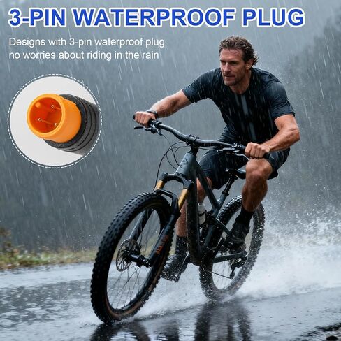 20X Full Twist Throttle, Stable E-Bike Throttle Grip Replacement for 12V-72V Twist Throttle Electric Bike for Mountain Bike Scooter 22.2mm with 3 Pin Waterproof Connection in Kuwait