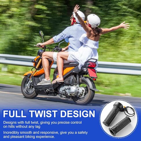 20X Full Twist Throttle, Stable E-Bike Throttle Grip Replacement for 12V-72V Twist Throttle Electric Bike for Mountain Bike Scooter 22.2mm with 3 Pin Waterproof Connection in Kuwait