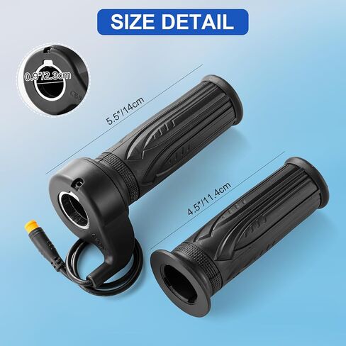 20X Full Twist Throttle, Stable E-Bike Throttle Grip Replacement for 12V-72V Twist Throttle Electric Bike for Mountain Bike Scooter 22.2mm with 3 Pin Waterproof Connection in Kuwait
