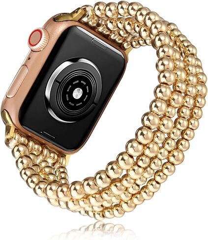 Natural Stone Beaded Bracelet Compatible with Apple Watch Band 38mm 40mm 41mm 42mm 44mm 45mm 46mm 49mm Women Series 10 9 8 7 SE Ultra 2 Series 6/5/4, Fashion Stretch Fancy Watch Strap for iWatch Band Series 3/2/1 in Saudi Arabia