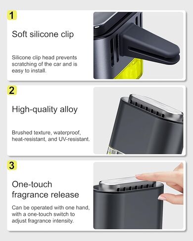 Car air freshener, Long-Lasting Fragrance with Essential Oils, Equipped with 2 Fragrance Sticks, car Vent Clip, Essential Oil Aromatherapy Diffuser Suitable for Men and Women, Cologne in Saudi Arabia