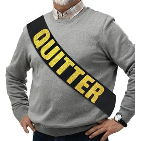 هدايا التقاعد للرجال والنساء، ديكورات حفلات التقاعد السعيدة، وشاح Quitter - وشاح أسطوري أنيق باللونين الأسود والذهبي لكل من النساء والرجال، لوازم مضحكة للمعلمين المتقاعدين in Kuwait