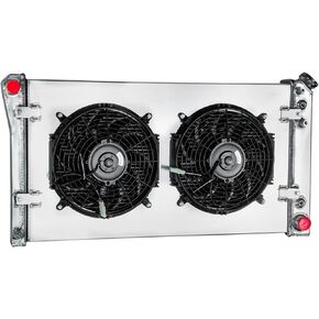 Automotive Replacement Engine Radiators 4 Row Radiator + Shroud Fan For Chevy Caprice Buick Roadmaster 5.0L 5.7L V8 AT 1991 1992 1993 Aluminum Radiator Fan in Kuwait