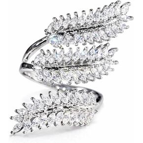 Womens Rings Leaf Rings for Women - Adjustable Ring Jewelry For Adjustable Rings for Women Jewelry For Women Ring for Women cubic zirconia ring Ring Women Leaf Ring in Kuwait