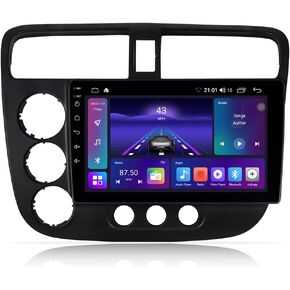 ASURE ترقية راديو ستيريو للسيارة Honda Civic 2001 2002 2003 2004 2005,9 بوصة 8Core 4G+64G وحدة ملاحة GPS Android مع Carplay اللاسلكي، Android Auto، 1280x720 HD مشغل وسائط متعددة بشاشة تعمل باللمس in Kuwait