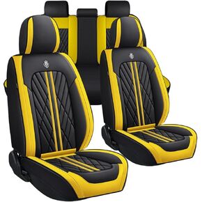 طقم غطاء مقعد سيارة مصنوع من جلد البولي يوريثان الفاخر مناسب لسيارة شيفروليه/تشيفي تريل بليزر 2000-2023 2024 2025 2026 واقيات وسادة مقعد قابلة للتنفس مقاومة للماء (مجموعة كاملة 5 مقاعد، خط أحمر) in Kuwait