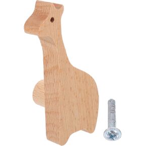 Giraffe Cartoon Wood Drawer Knobs Solid Beech Wood Cabinet Pull Handles with Screws for ’ Room Wardrobe and Dresser Furniture in Kuwait
