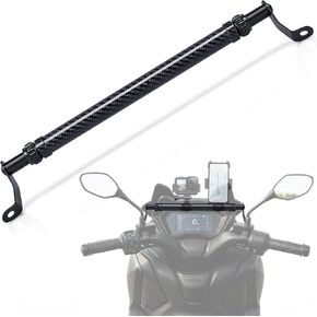 ملحقات موسع مقود الدراجة النارية، 11.8 بوصة - 17.7 بوصة قابلة للتعديل متعددة الوظائف مرآة الرؤية الخلفية تمديد العارضة لحامل حامل الهاتف، شريط توازن المركبات الكهربائية (ألياف الكربون) in Kuwait