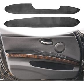 QianBao 2PCS Front Door Armrest Leather Cover Replacement for BMW 3 Series E90 2006-2011, DIY Left & Right Door Panel with Installation Tool Black in Kuwait