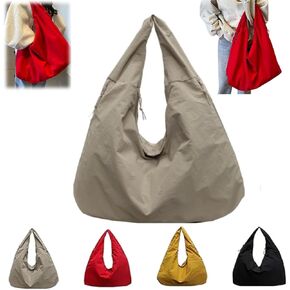 Women's Solid Color Textured Draped Tote Bag, Large Capacity Fashion Versatile Shoulder Bag in Saudi Arabia