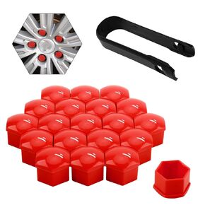 20 PCS Lug Nut Covers,17mm Hexagonal Nut Covers with Removal Tool,Plastic Shell Wheel Bolt Cover Caps,Universal Wheel Center Bolt Protection for Most Cars (Grey) in Kuwait