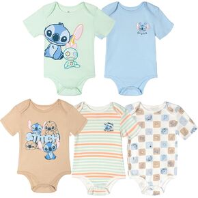 Disney Mickey Mouse Lion King Winnie the Pooh Pixar Toy Story Finding Nemo Baby 5 Pack Bodysuits Newborn to Infant in Kuwait