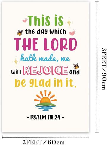 2X3FT This Is The Day The Lord Has Made Psalm118:24 Tapestry Bible Verse Decor, Christian Home Decor With 4 Brass Grommets in Saudi Arabia