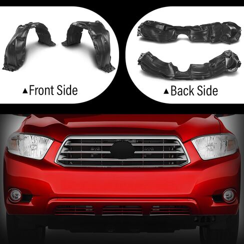 ANDPLAY Fender Liners Front Side Left and Right Fit for Toyota Highlander 2008-2010 TO1248150C, TO1249150C, 538050E040, 538060E050 in Kuwait