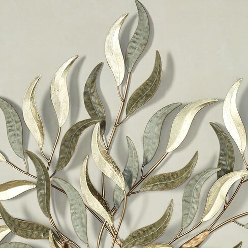 Morning Mist Tree Wall Art Sculpture | Tree of Life | Nature | Textured Metal Wall Art Decor | Hand Finished | Sage Gold | Dimensional | Realistic | Home Decor in Saudi Arabia