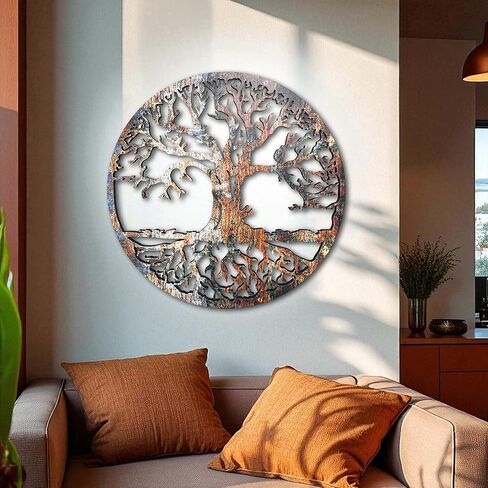 Tree Of Life Wall Art Wood Or Metal Option Home Decor, Office Decor, Wall Hanging Round Tree Housewarming Gift in Kuwait