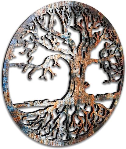 Tree Of Life Wall Art Wood Or Metal Option Home Decor, Office Decor, Wall Hanging Round Tree Housewarming Gift in Kuwait