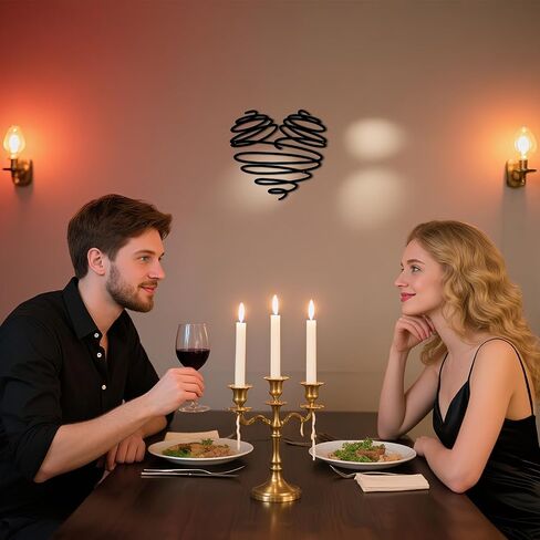 YATEASLU Heart Wall Decor, Continuous Line Art Metal Heart Sign, Abstract Metal Wall Art for Bedroom, Gift for Valentine's Day, Christmas and Other Holidays，Symbol of Everlasting Love in Kuwait