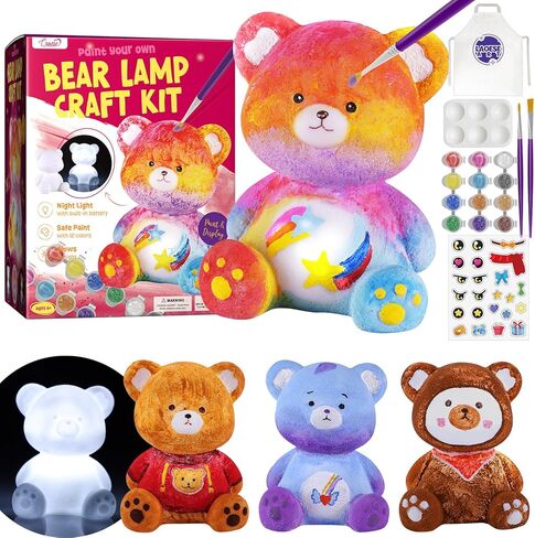 Paint Your Own Cat Lamp Kit, Art Supplies Arts & Crafts Kit, Painting kit for Kids 6-12, Arts and Crafts for Kids Ages 8-12, Toys Girls Boy Birthday Gift Ages 3 4 5 6 7 8 9 10 11 12+ in Saudi Arabia