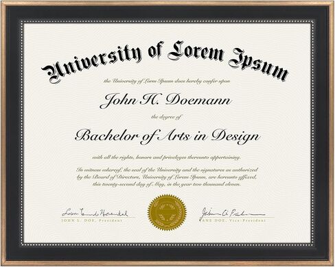 Americanflat Ornate 8.5x11 Diploma Frame in Beaded Mahogany - Certificate Frame with with Shatter-Resistant Glass and Easel for Wall and Tabletop Display - Antique Decor Vintage Picture Frame in Kuwait