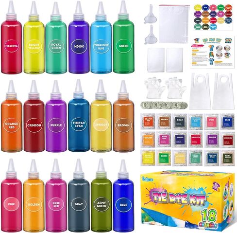 Tie Dye Kit for Kids and Adults, 32 Colours 80ML Bottles Tye Dye Kits, Tyedyedye Kit Gifts for Girls and Boys Large Groups Activities Handmade Party in Saudi Arabia