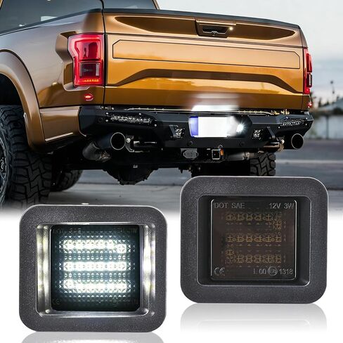 KanSmart LED License Plate Light Compatible with 2015 2016 2017 2018 2019 2020 F150 Led Tag Lamp License Plate Lamp Accessories Smoke Lens in Kuwait