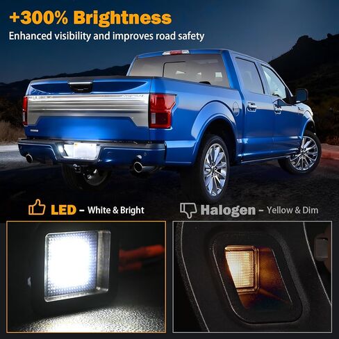 KanSmart LED License Plate Light Compatible with 2015 2016 2017 2018 2019 2020 F150 Led Tag Lamp License Plate Lamp Accessories Smoke Lens in Kuwait