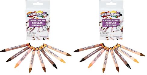 Colors Like me Crayons, 8 Colors, Regular Size, Assortment of 8 Realistic Skin Tones, Diversity, Inclusion & Equity, Multicultural Expression in Saudi Arabia