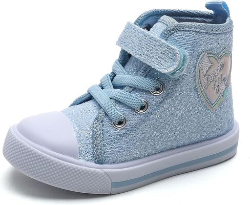 Toddler Girls Sneakers Kids High Top Casual Canvas Shoes with Sparkle Color Change Flipping Sequins in Saudi Arabia