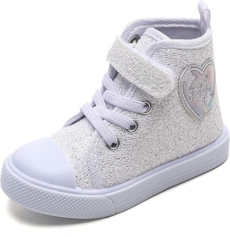 Toddler Girls Sneakers Kids High Top Casual Canvas Shoes with Sparkle Color Change Flipping Sequins in Saudi Arabia