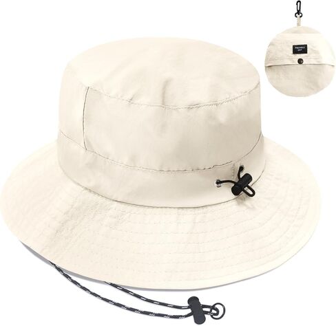 قبعة دلو مقاومة للماء من PFFY، قبعات مطر سريعة الجفاف للرجال والنساء، قبعة شمسية قابلة للتعبئة لصيد الأسماك والمشي لمسافات طويلة في الهواء الطلق in Kuwait