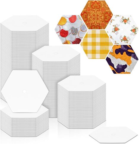 500 قطعة من قطع الورق مقاس 1 بوصة، قوالب خياطة اللحف السداسية للحرف اليدوية ولوازم الخياطة in Kuwait