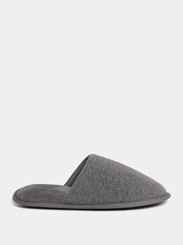 شبشب رجالي من Marks and Spencer Jersey Mule، رمادي فاتح، XL in Kuwait