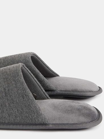 شبشب رجالي من Marks and Spencer Jersey Mule، رمادي فاتح، XL in Kuwait