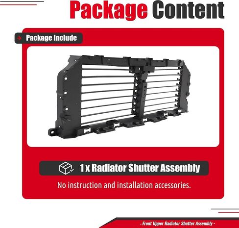 Front Upper Radiator Shutter Assembly Compatible with 2021-2023 Ford F-150 2024-2025 Ford F-150 Raptor Replacement for ML3Z-8475-C ML3Z-8475-A Without Motor Plastic in Saudi Arabia