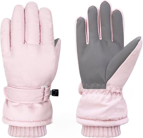 Beurlike Kids Winter Gloves Warm Fleece Ski Snow Waterproof Windproof Cold Weather Snowboard Sport Mitten Gloves for Boys Girls in Kuwait