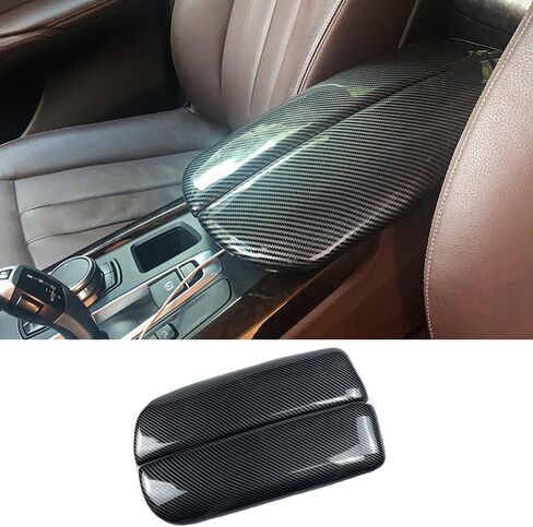 Carbon Fiber Color Car Center Armrest Box Cover Inner Console Box Armreat Panel Decorate Protect Covers for BMW X5 X6 X7 E70 E71 F15 F16 G05 G06 (X5 E70 2007-2013/X6 E71 2008-2014) in Kuwait