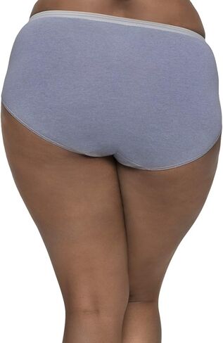 Fruit of the Loom Fit for Me Womens Plus Heather Assorted Brief Underwear, 6 Pack, 12, ASSORTED in Saudi Arabia