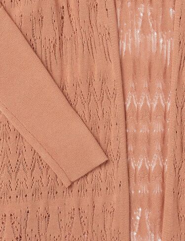 Cable Stitch Women's Oversized Lightweight Cardigan - Open Front Drop Shoulder Pointelle Stitch Knit Cover-up in Kuwait