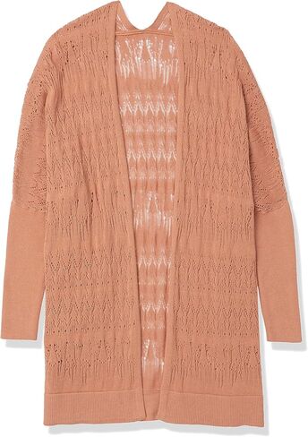 Cable Stitch Women's Oversized Lightweight Cardigan - Open Front Drop Shoulder Pointelle Stitch Knit Cover-up in Kuwait