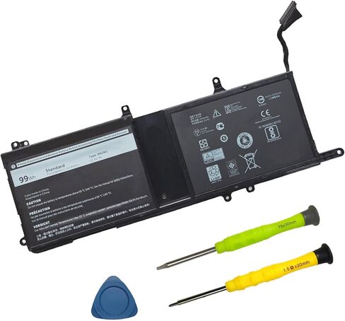 بطارية كمبيوتر محمول 9NJM1 لسلسلة Dell Alienware 15 R3 R4 17 R4 R5 سلسلة Dell ALW17C 0546FF 0HF250 44T2R HF250 MG2YH 0MG2YH، Dell P31E P69F Series 11.4V 3 خلايا in Kuwait