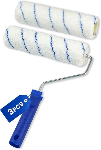 32PCS Paint Roller Kit with Extension Pole - 2 to 4 FT Pole, 4 inch 9 inch Paint Rollers, Paint Brushes for Walls, Painters Tape & Drop Cloth, Microfiber Roller Covers for Professional Painting in Saudi Arabia